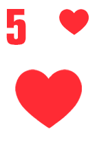 5 hearts